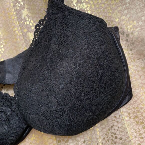 Cacique Lane Bryant black lace underwire bra, size 40DD - Picture 3 of 6